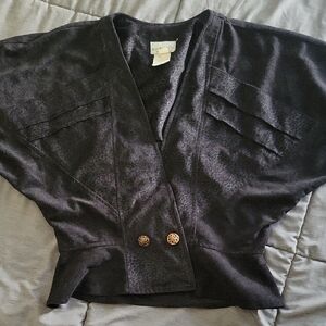 Chic Black Buttoned Blouse